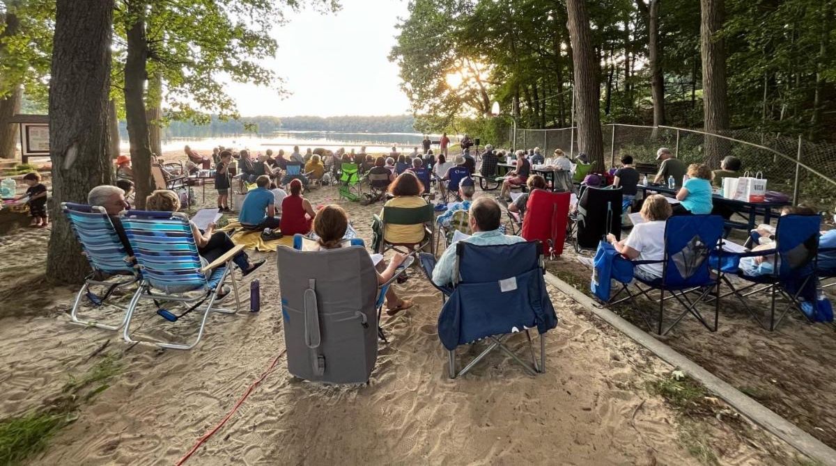 The featured image for Shabbats on the Beach 2026.